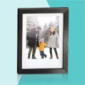 Pora&co Digital Photo Frame 10 inch Black Wood