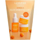Lumene Nordic-C [Valo] Glow Essentials Set Gezichtsverzorgingsset 3 x 15 ml