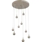 Masterlight 9-lichts hanglamp Talana beige terra Ø 50cm DTW