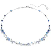 Swarovski Ketting blauw / zilver