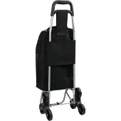 vidaXL Winkelwagen Zwart 39,5 x 33 x 93 cm Oxford stof