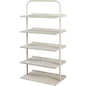 En.casa Schoenenrek Poytya met 5 planken champagne 119x60x32 cm []