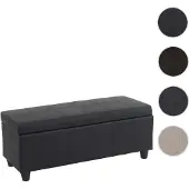 Generique Opbergkist Kriens, zitbank, kunstleer, 45x114x45cm ~ zwart mat