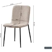 Molecule Rousseau 9135-1 Stoel Alice Bouclé Beige
