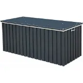 Duramax Opbergbox 1.9 (1450) met Hydraulische Gascilinder & Hangslotoog, Metalen Dekbox, Zware Opbergbox - Antraciet met Afwerking Off-White