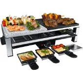 Steba RC 108 - 2-in-1 hoogwaardige Gourmet & Steengrill - 8 personen - 50 x 25 cm - 2000 Watt