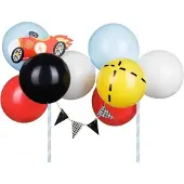 Party Deco Partydeco - Ballon Cake Topper Race Auto (29 cm) (Robin)