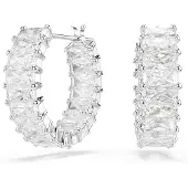 Swarovski Oorbellen 'Matrix' zilver / transparant