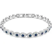 Swarovski Armband 'Una' blauw / zilver