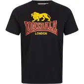 Lonsdale Shirt 'Taverham' geel / grenadine / zwart