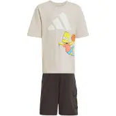 Adidas Trainingspak 'The Simpsons' crème / donkergeel / zalm roze / zwart