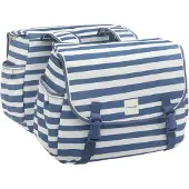 New Looxs Dubbele fietstas Joli Double 34 liter 38 x 29 x 16 cm blauw stripe