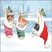 Ambiente Lunch Servetten - Kitten In Winterland