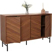 MCW Dressoir -M50, ladekast highboard dressoir, 94x151x40cm ~ bruin