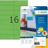 Herma 4554 verwijderbare etiketten A4 105 x 37 mm groen (320 etiketten)