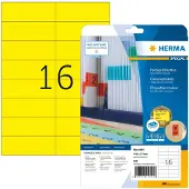 Herma 4551 verwijderbare etiketten A4 105 x 37 mm geel (320 etiketten)