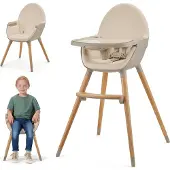 Kinderkraft FINI 2, multifunctionele kinderstoel 2-in-1, beige