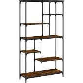 vidaXL Boekenrek 99x35,5x176 cm bewerkt hout en staal sonoma eiken
