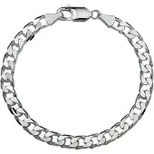 The Jewelry Collection Zilveren Armband geslepen gourmet 6 mm 1001781 21 cm