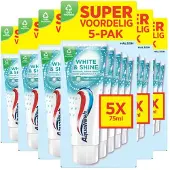 Aquafresh 6x 5-pack Tandpasta White & Shine 5 X 75 Ml
