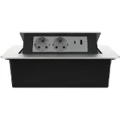Livolo | Zilver | 3 | Pop-Up stekkerdoos | Push | Inbouw | USB & USB-C
