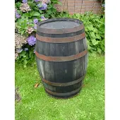 Barrelatelier Decoratief Wijnvat – 50 Liter – Oud Gemaakt Kastanjehout – H60 x D40 cm – Voor Tuin, Terras, Meubel of Evenement - Houten Ton