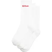 Wilson Crew Logo Socks 3 Units Wit EU 38-42