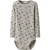 Name it Rompertje/body 'NMMWang' grijs / taupe / zwart