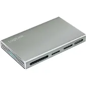 Logilink Check (USB-C 3.2 Gen 1), Geheugenkaartlezer, Zilver