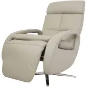 Mendler Relaxfauteuil -L11, design TV-fauteuil TV-fauteuil relaxfauteuil, relaxfunctie draaibaar, volledig leer ~ grijs
