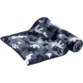 BUBIMEX - Hondendeken - Zachte polar fleece - 150x100 cm - zwart / grijs