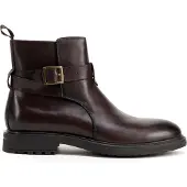 WITTCHEN Heren Leren Chelsea Boots met Gesp, Bruin, Natuurlijk Leer