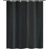 MSV Douchegordijn Polyester 120x200cm Zwart