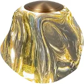 Highlight Tafellamp Melina Zwart Met Amber Glas Enkel
