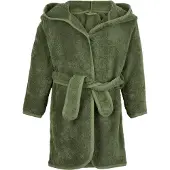 Pippi Baby Badjas - Deep Lichen Green m. Draak - - 74/80 - Badjassen