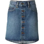 Levi's Rok 'Retro Button Front Skirt' blauw denim