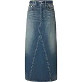 Levi's Rok 'Long Skirt' blauw denim