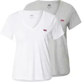 Levi's Shirt 'Perfect V-Neck Tee (2-Pack)' grijs / wit