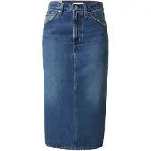 Levi's Rok 'High Rise Back Slit Skirt' blauw denim