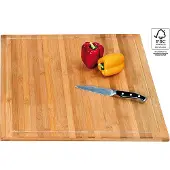 Kesper XXL FSC Houten Snijplank / Afdekplaat bamboe hout, Met Saprand | Snij Plank | Kookplaat Afdekplaat | Afm. 56 x 50 x 4 Cm