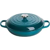 Le Creuset Gietijzeren Braadpan Campagnard Deep Teal 30cm