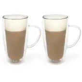 Bredemeijer Cappucinoglas Dubbelwandig Transparant 400 ml (set van 2)