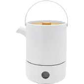 Bredemeijer - Theeset Umea - Theepot keramiek met theelichtwarmer - 1,2 liter - Mat wit