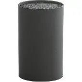 Zeller PRESENT Messerblock Kunststoff mit Borsteneinsatz 18cm Ø11cm schwarz 110749