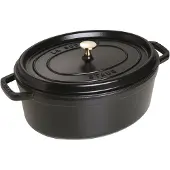 Staub La Cocotte ovale pan gietijzer 6,7 L Zwart