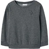 Name it Sweatshirt 'NKMVimo' donkergrijs / zwart / wit