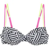 Buffalo Bikinitop citroen / pink / zwart / wit