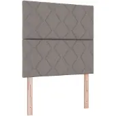 vidaXL LED boxspringbed met hoofdeinde, taupe, 120 x 200 cm, gestoffeerd