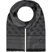 GUESS Sjaal 'SCARF JACQUARD 70X180' grijs / zwart
