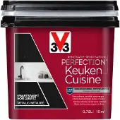 3v3 V33 Keukenverf Kwartszwart 0.75L - Stain Resistant